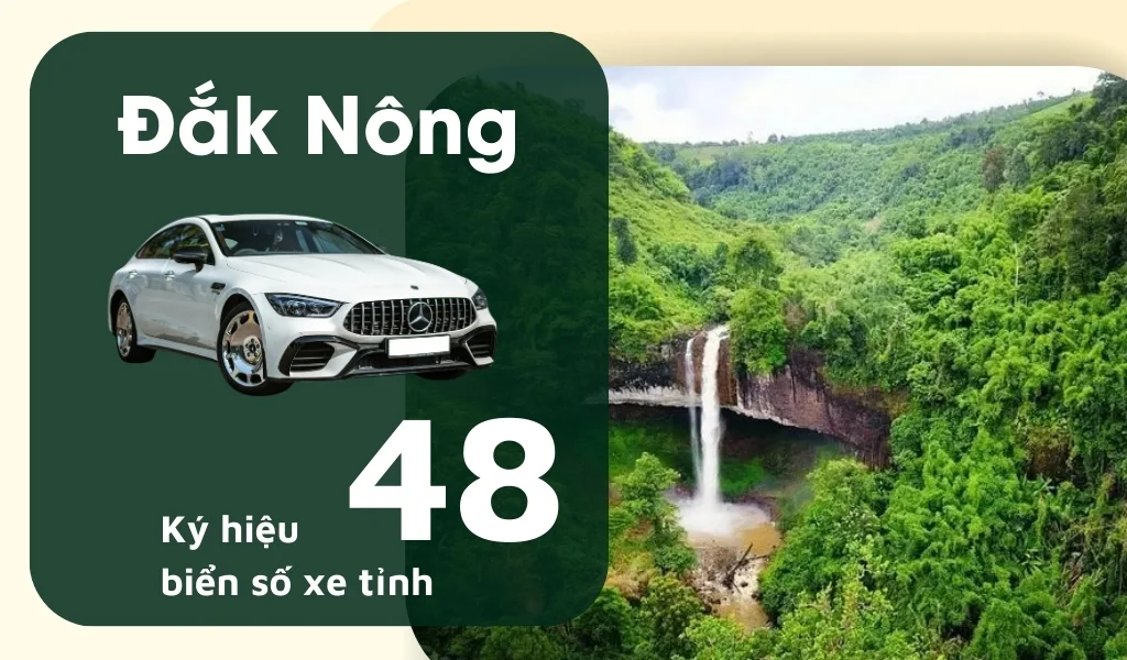 Ký hiệu biển số xe Đắk Nông là 48