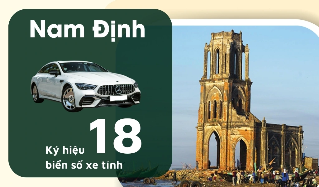 Ký hiệu biển số xe Nam Định là 18