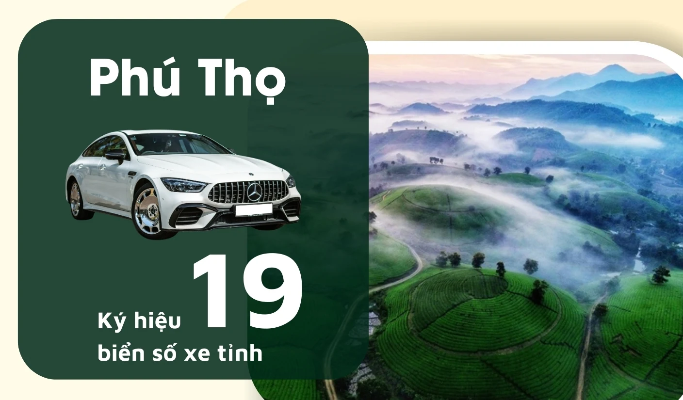 Ký hiệu biển số xe Phú Thọ là 19