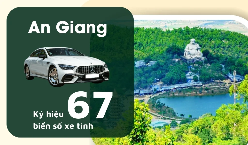 Ký hiệu biển số xe An Giang là 67