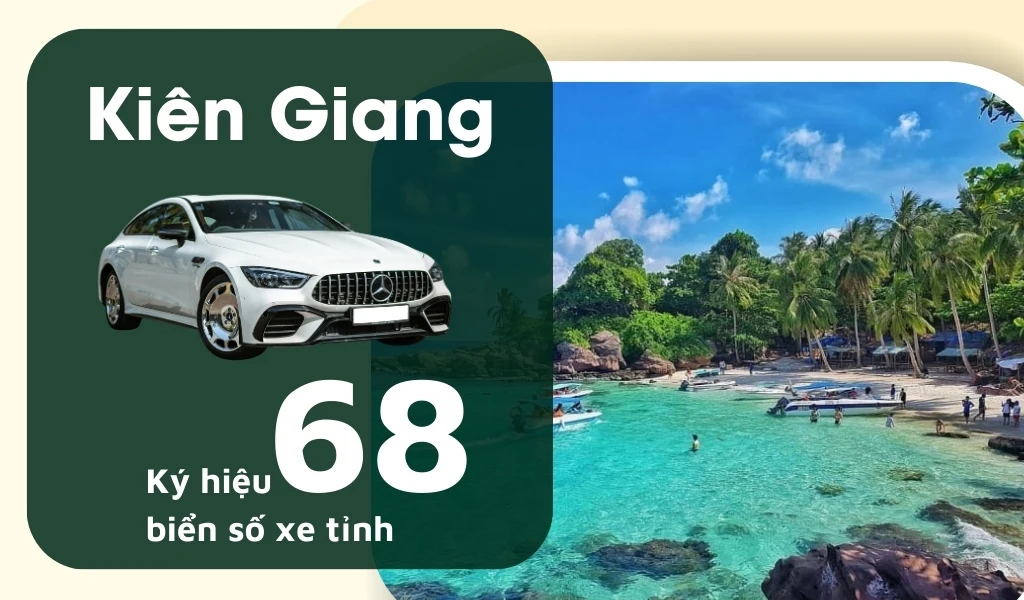 Ký hiệu biển số xe Kiên Giang là 68