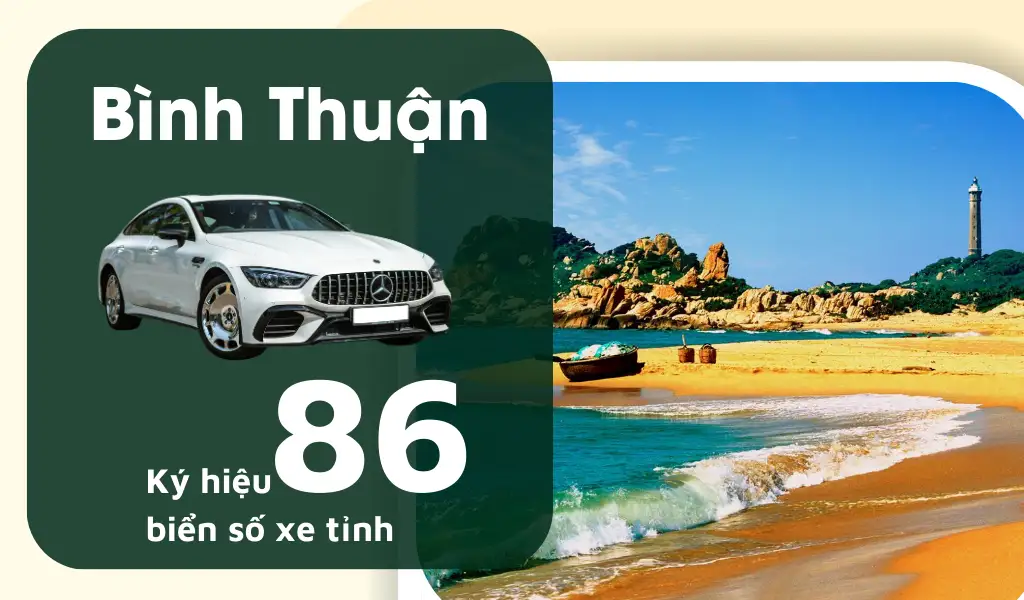 Ký hiệu biển số xe Bình Thuận là 86