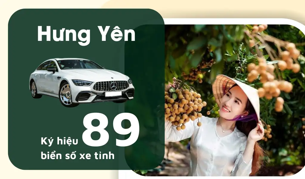 Ký hiệu biển số xe Hưng Yên là 89