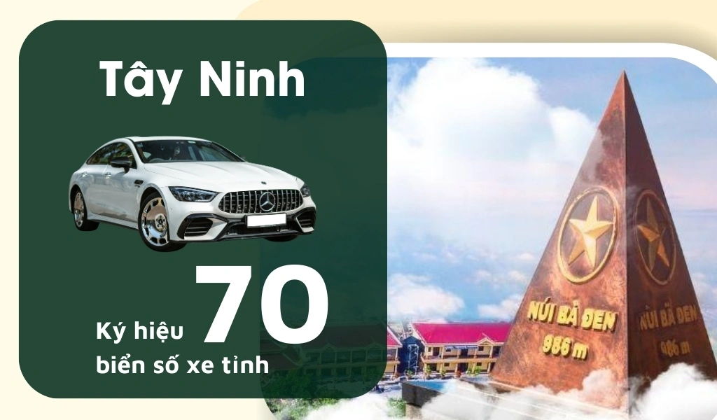 Ký hiệu biển số xe Tây Ninh là 70