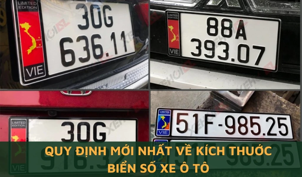Cập nhật quy định mới nhất về kích thước biển số xe ô tô