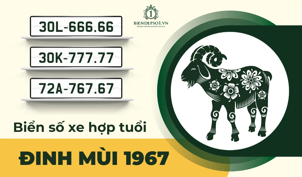 Cách chọn biển số xe hợp tuổi Đinh Mùi sinh năm 1967 mệnh Thủy