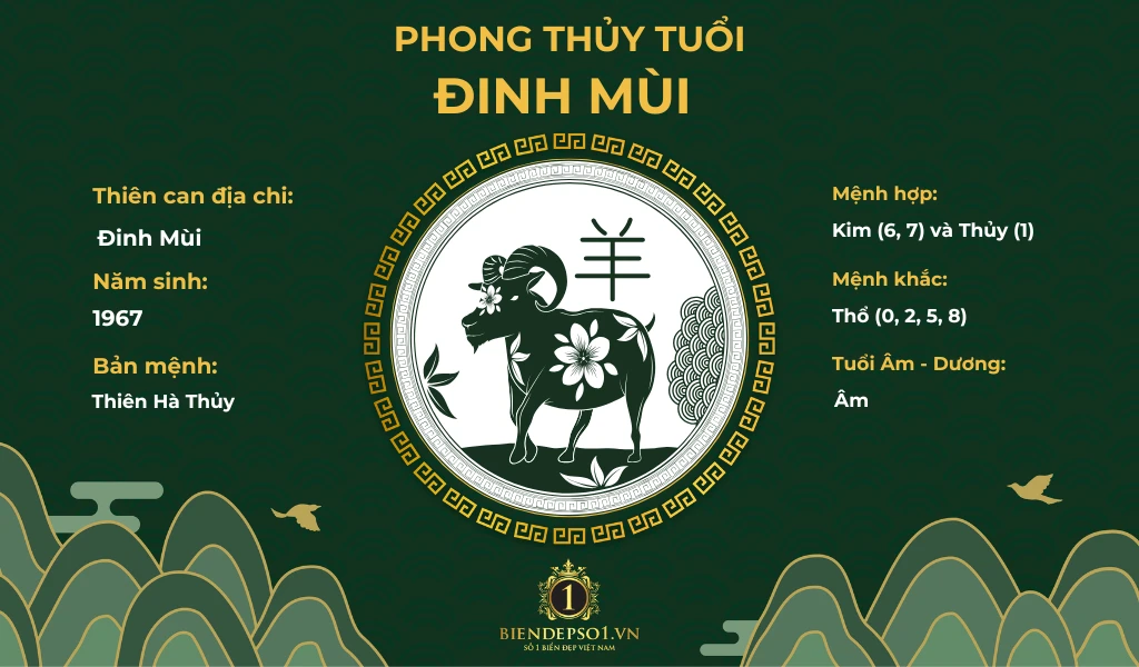 Phong thủy của những người thuộc tuổi Đinh Mùi sinh năm 1967