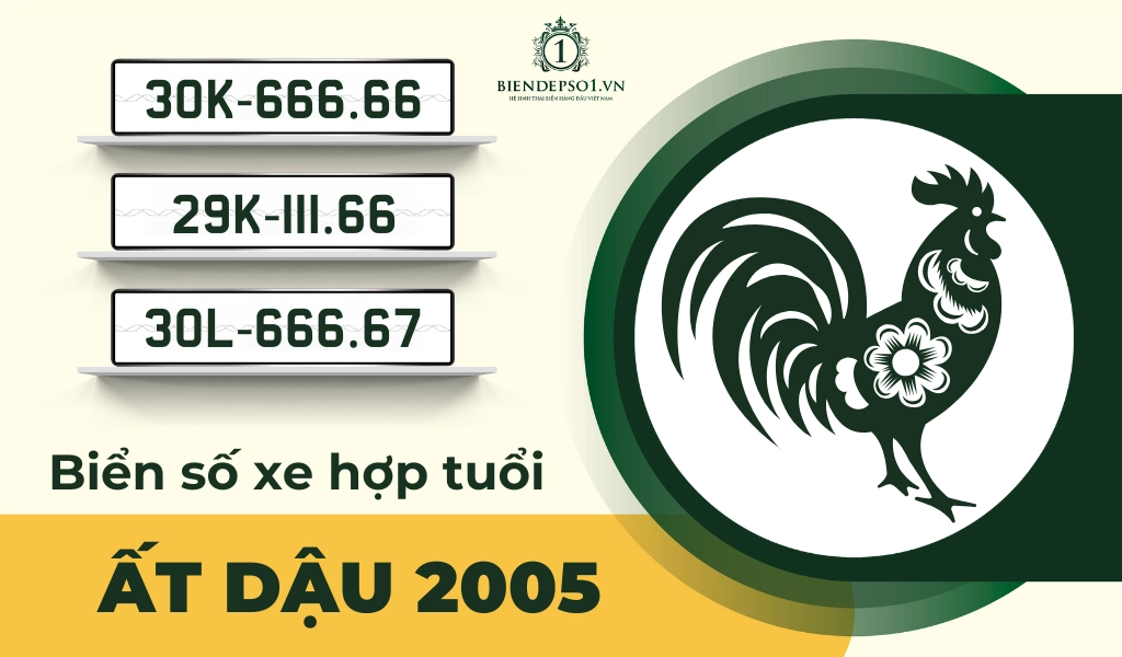 Biển số xe hợp tuổi Ất Dậu 2005
