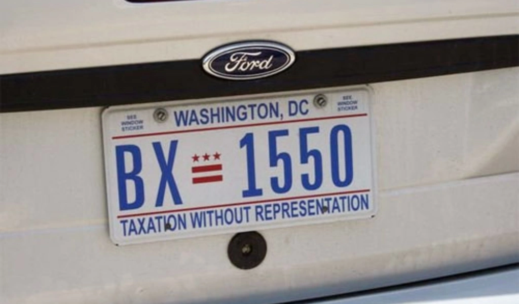 Khẩu hiệu ““Taxation Without Representation”” xuất hiện ở 4 đời Tổng thống Mỹ thể hiện vấn đề quyền đại diện của Washington D.C.