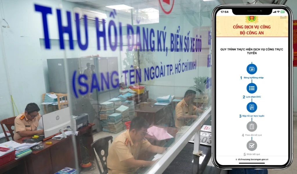Biển số trúng đấu giá có thể chuyển từ xe này qua xe khác thông qua thủ tục thu hồi và cấp đổi biển số.