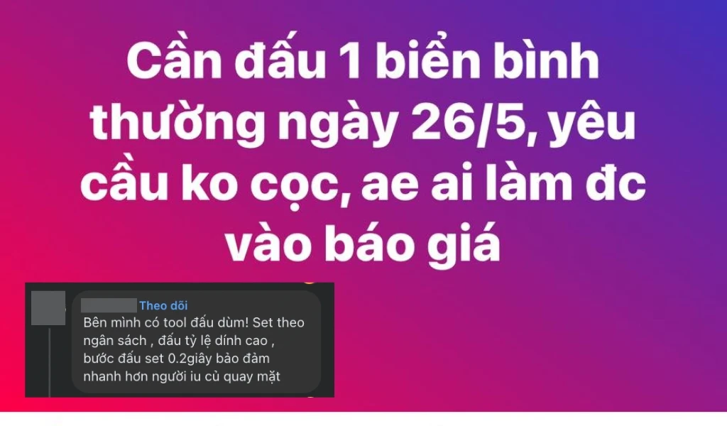 Hình thức chỉ cam kết đấu giá nhưng không quan tâm đến kết quả thường xảy ra tại các đơn vị đấu không uy tín