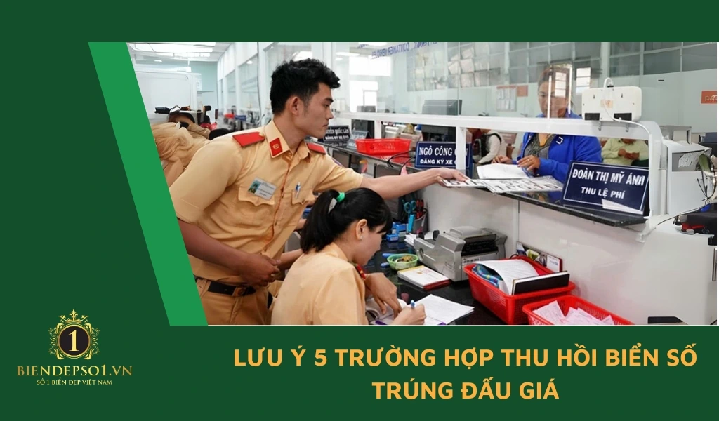 Cơ quan công an thu hồi biển trúng đấu giá nếu chủ xe vi phạm quy định theo Nghị định 156/2024/NĐ-CP.